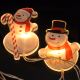 Instalație LED de Crăciun cu ventuze 6xLED/2xAA 1,2m alb cald om de zăpadă