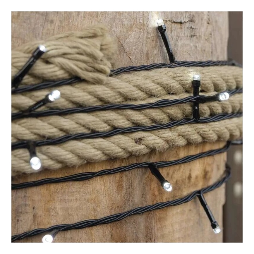 Instalație LED de Crăciun de exterior 100xLED/10m IP44 alb rece