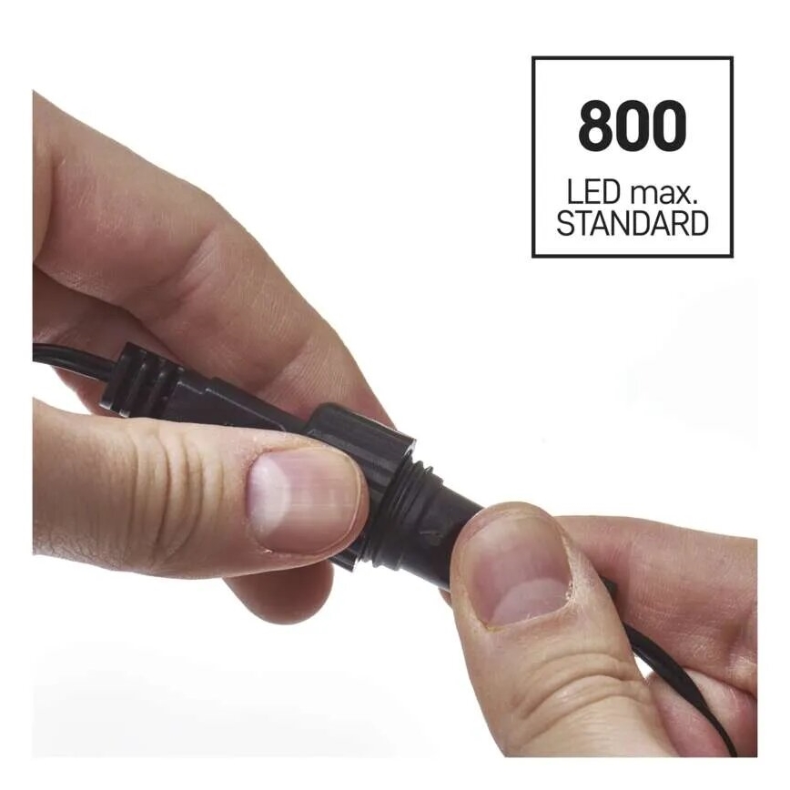 Instalație LED de Crăciun de exterior 100xLED/10m IP44 alb rece