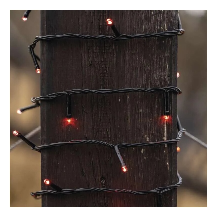 Instalație LED de Crăciun de exterior 100xLED/10m IP44 roșu