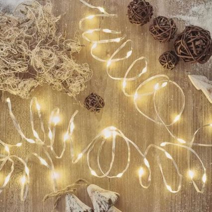 Instalație LED de Crăciun de exterior 160xLED/21m IP44 alb cald