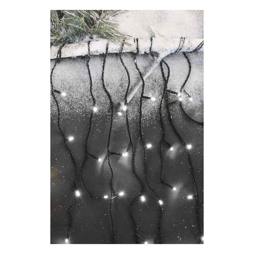 Instalație LED de Crăciun de exterior 200xLED/8 moduri 8,6m IP44 alb rece