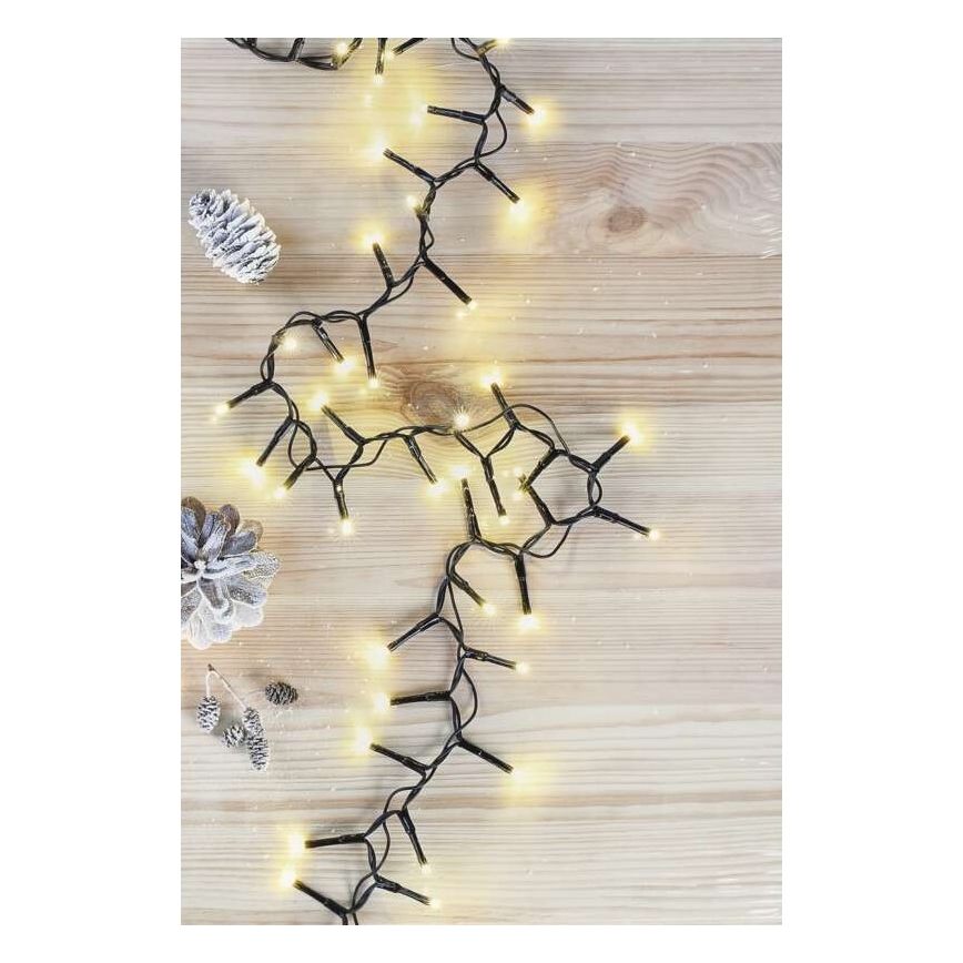 Instalație LED de Crăciun de exterior 300xLED/11m IP44 alb cald