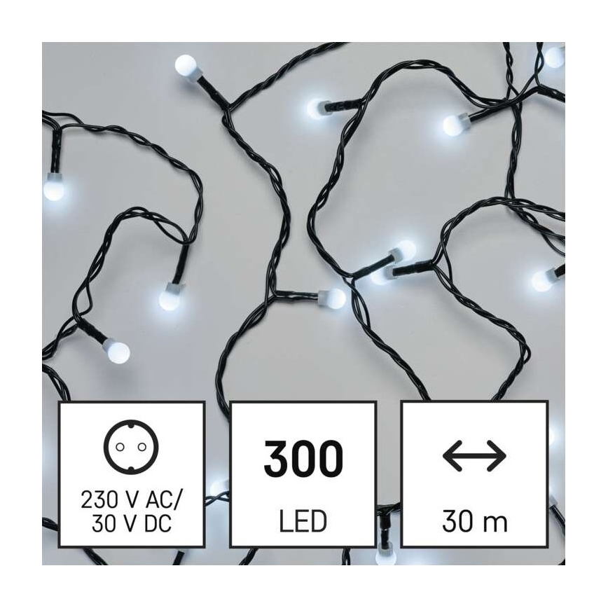 Instalație LED de Crăciun de exterior 300xLED/35m IP44 alb rece