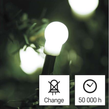 Instalație LED de Crăciun de exterior 300xLED/35m IP44 alb rece