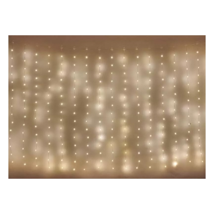Instalație LED de Crăciun de exterior 400xLED/8 funcții 7,9 m IP44 alb cald