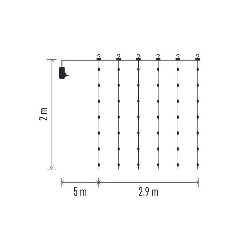 Instalație LED de Crăciun de exterior 400xLED/8 funcții 7,9 m IP44 alb cald