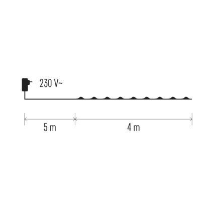 Instalație LED de Crăciun de exterior 40xLED/2 funcții 9m IP44 alb rece