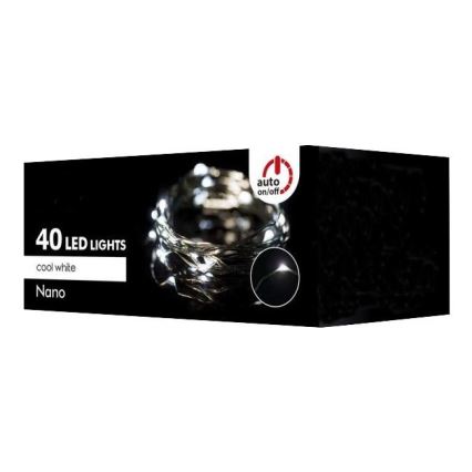 Instalație LED de Crăciun de exterior 40xLED/2 funcții 9m IP44 alb rece