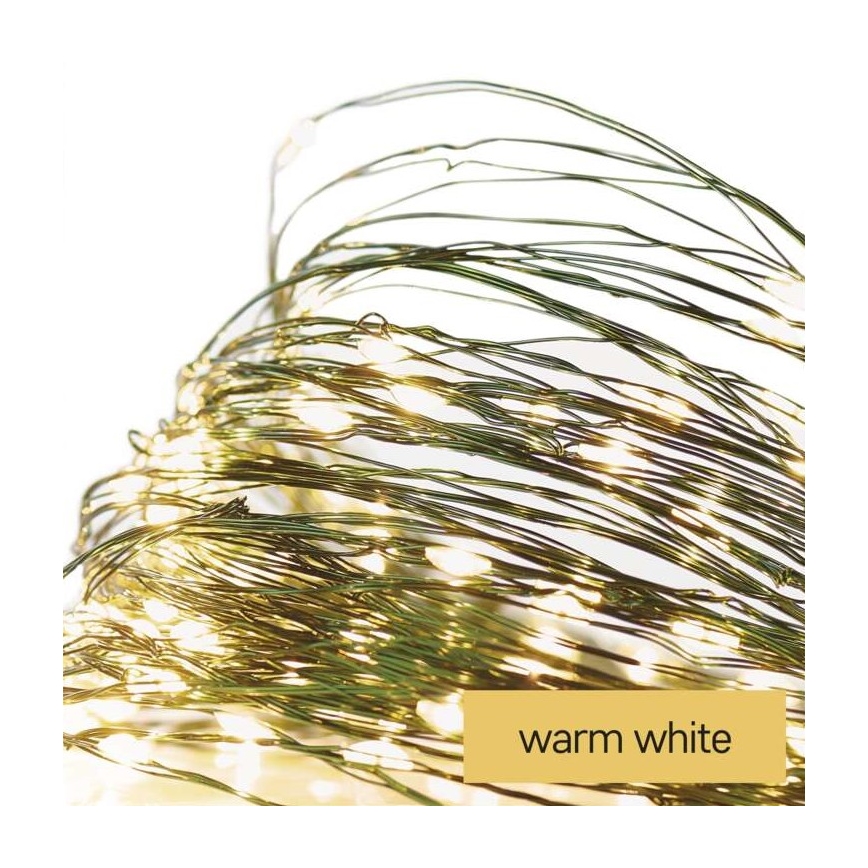 Instalație LED de Crăciun de exterior 40xLED/9m IP44 alb cald