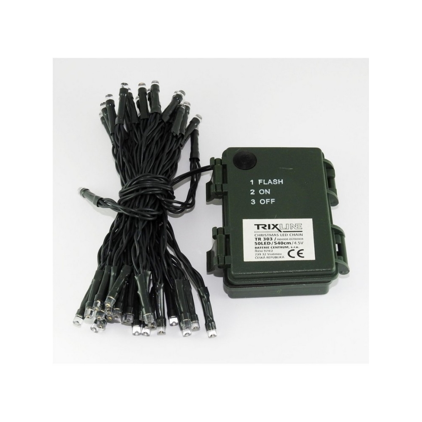 Instalație LED de Crăciun de exterior 50xLED/2 funcții 5,4m IP44 alb rece