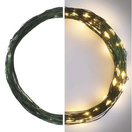 Instalație LED de Crăciun de exterior 75xLED/12,5m IP44 alb cald