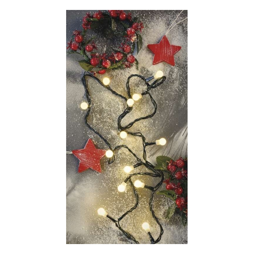 Instalație LED de Crăciun de exterior 80xLED/13m IP44 alb cald