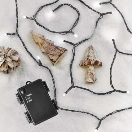 Instalație LED de Crăciun de exterior 80xLED/3xAA 6,1m IP44 alb rece