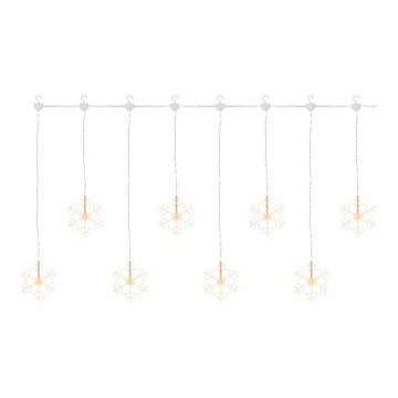 Instalație LED de Crăciun de exterior 8xLED/5,84m IP44 fulgi de zăpadă