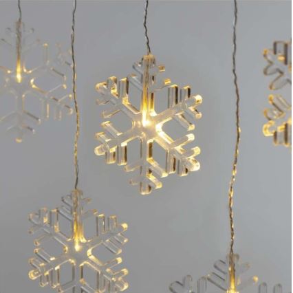 Instalație LED de Crăciun de exterior 8xLED/5,84m IP44 fulgi de zăpadă