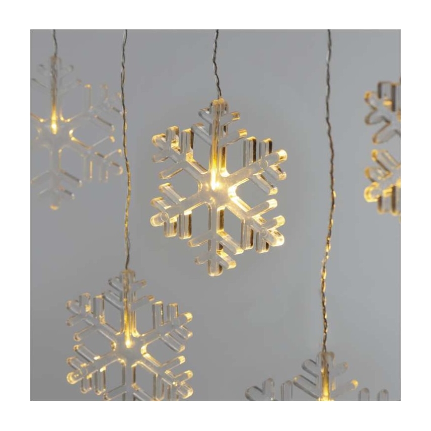 Instalație LED de Crăciun de exterior 8xLED/5,84m IP44 fulgi de zăpadă