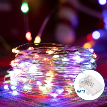 Instalație LED de Crăciun de exterior Aigostar 150xLED/8 funcții 15,3m IP44 multicolor