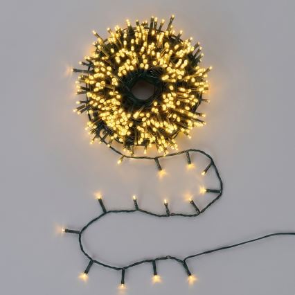 Instalație LED de Crăciun de exterior Aigostar 300xLED/8 funcții 18m IP44 alb cald