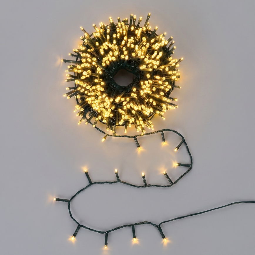 Instalație LED de Crăciun de exterior Aigostar 300xLED/8 funcții 18m IP44 alb cald