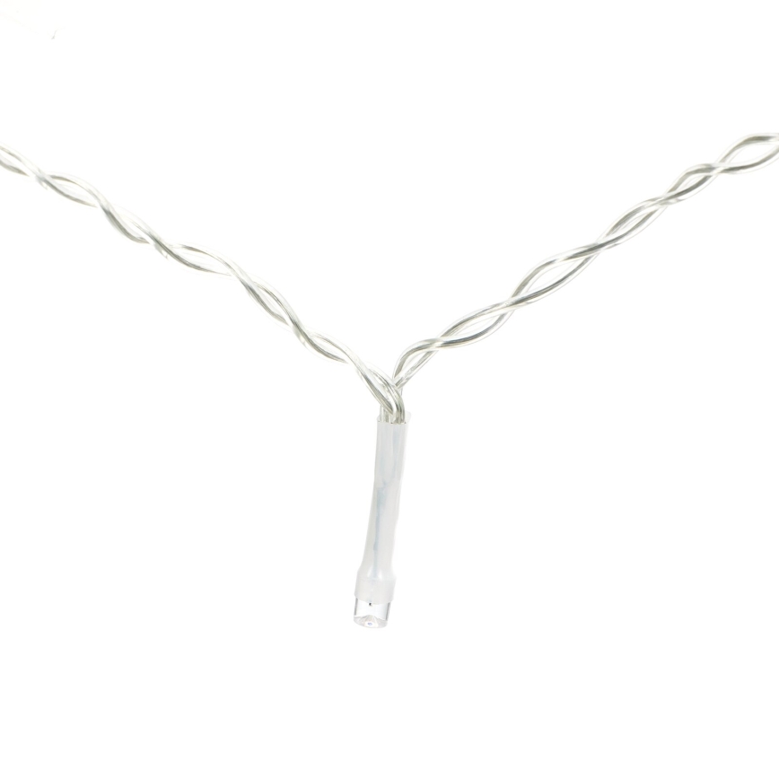 Instalație LED de Crăciun de exterior Aigostar 300xLED/8 funcții 3xAA 6x2m IP44 alb rece