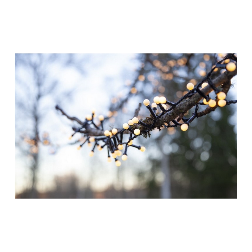 Instalație LED de Crăciun de exterior 300xLED/8 funcții 11m IP44 alb cald Eglo