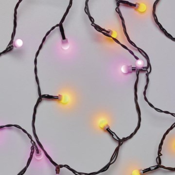Instalație LED de Crăciun de exterior CHERRY 40xLED 9m IP44 galben/roz