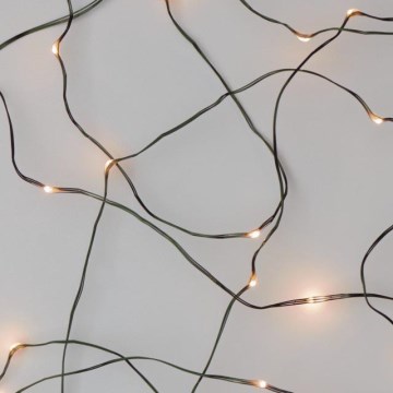 Instalație LED de Crăciun de exterior NANO 40xLED 9m IP44 alb cald
