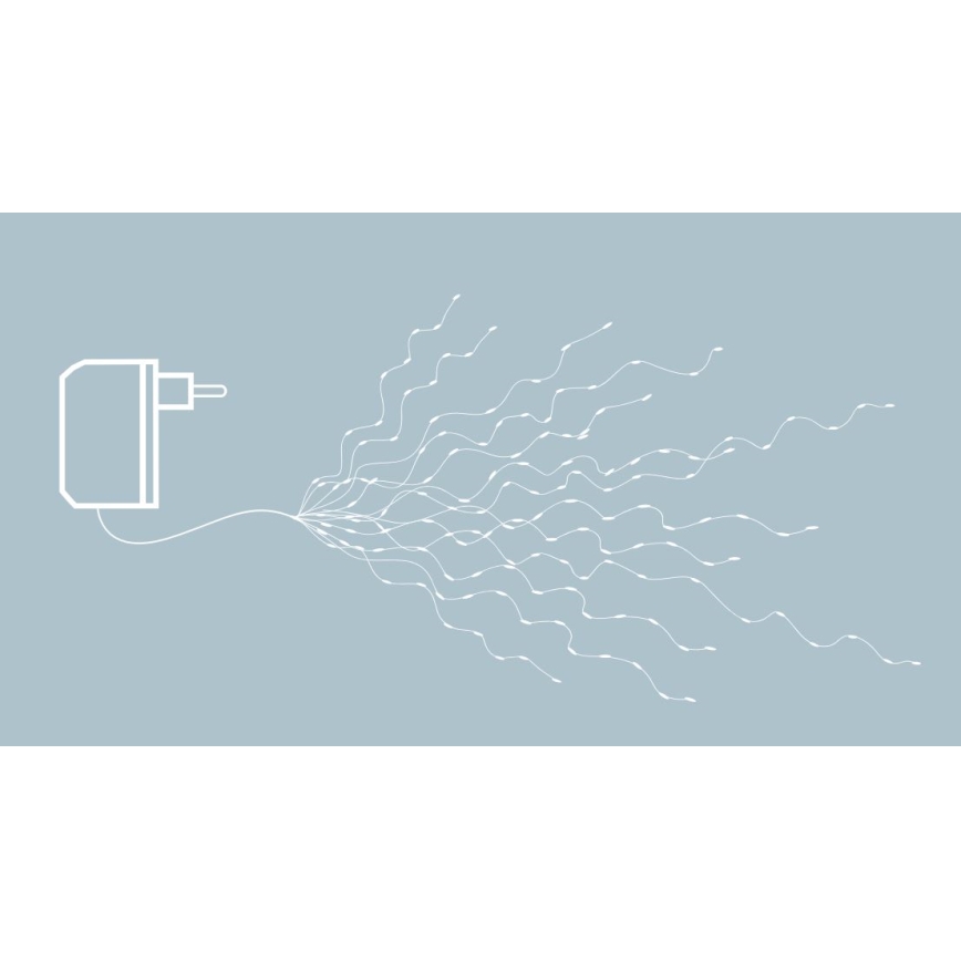 Instalație LED de Crăciun 360xLED 2m alb cald Eglo