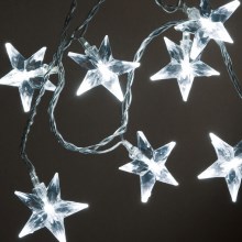 Instalație LED de Crăciun STARS 10xLED 3,9m alb rece