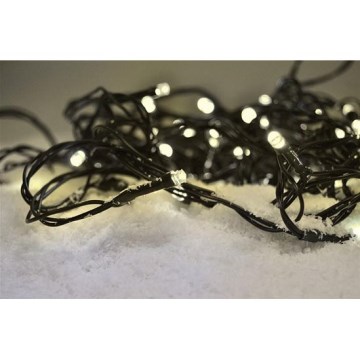 Instalație LED de exterior pentru Crăciun, 100 LED/8 funcții, IP44, 13 m, alb cald