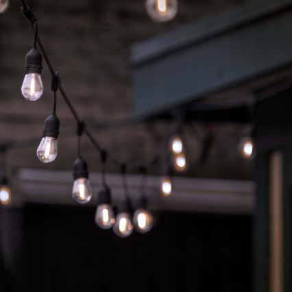 Instalație LED decorativă de exterior 5xE27/1W/230V 5,94 m IP44 negru