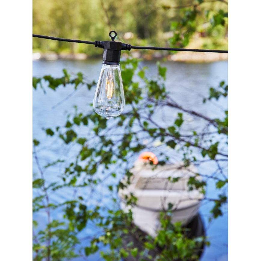 Instalație LED decorativă de exterior Markslöjd 107293 GARLAND GARDEN 10xLED 5,5m IP44