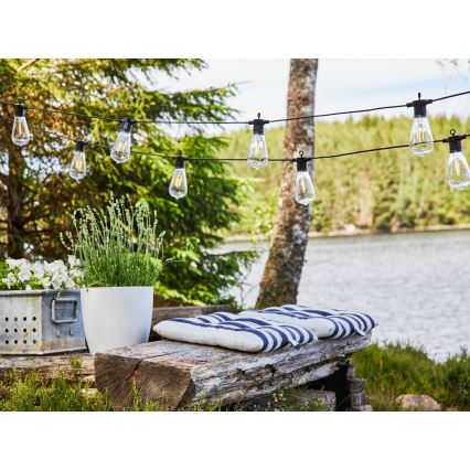 Instalație LED decorativă de exterior Markslöjd 107293 GARLAND GARDEN 10xLED 5,5m IP44