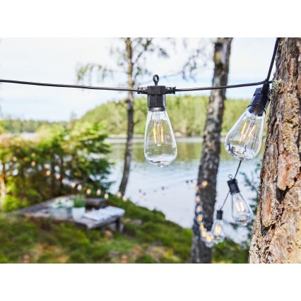 Instalație LED decorativă de exterior Markslöjd 107293 GARLAND GARDEN 10xLED 5,5m IP44