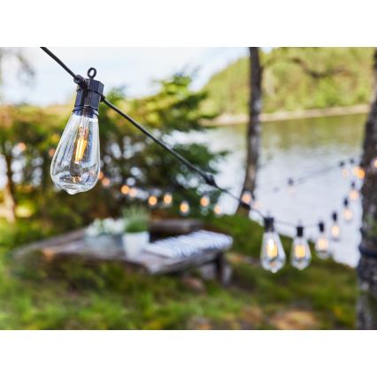 Instalație LED decorativă de exterior Markslöjd 107293 GARLAND GARDEN 10xLED 5,5m IP44