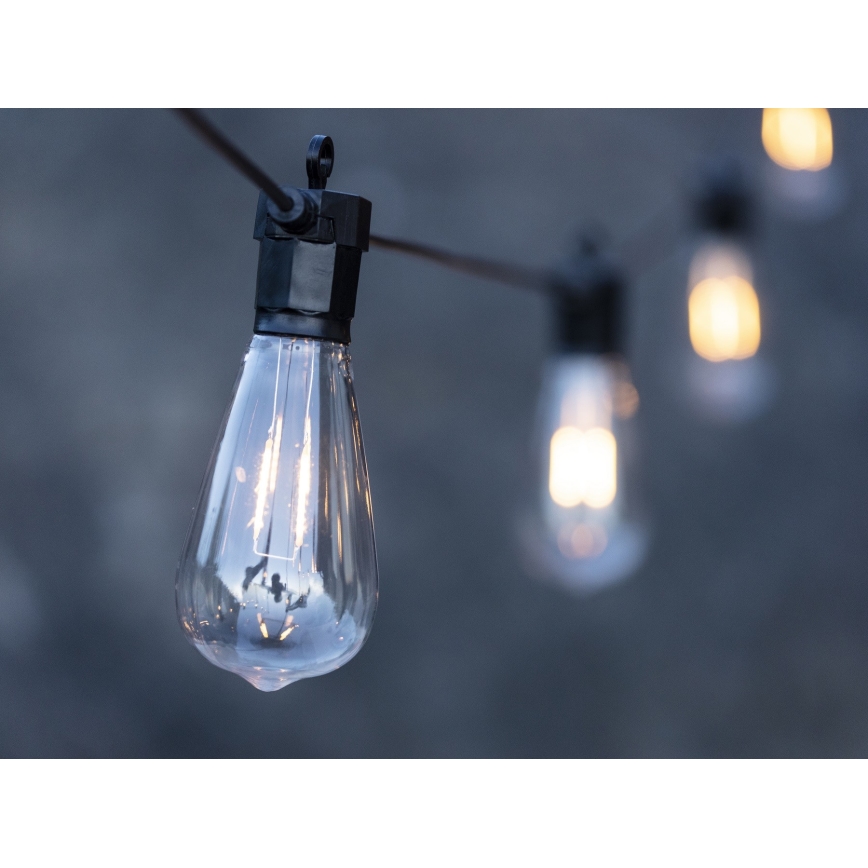 Instalație LED decorativă de exterior Markslöjd 107293 GARLAND GARDEN 10xLED 5,5m IP44