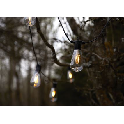 Instalație LED decorativă de exterior Markslöjd 107293 GARLAND GARDEN 10xLED 5,5m IP44