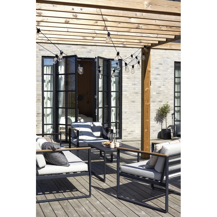 Instalație LED decorativă de exterior Markslöjd 107293 GARLAND GARDEN 10xLED 5,5m IP44