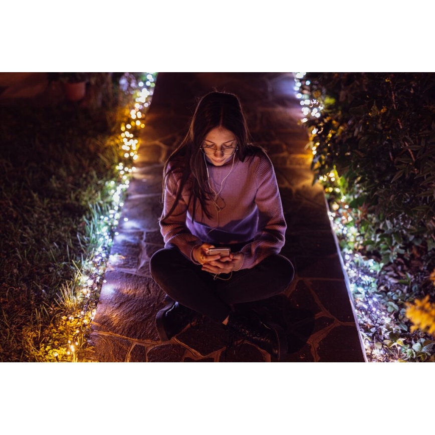 Instalație LED RGB de Crăciun de exterior 250xLED 20 m IP44 Wi-Fi Twinkly TWS250GOP-BEU