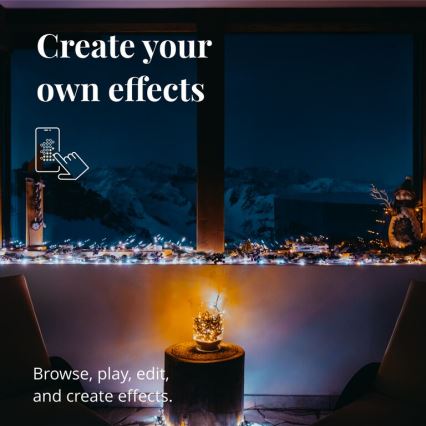 Instalație LED RGB de Crăciun de exterior 250xLED 20 m IP44 Wi-Fi Twinkly TWS250GOP-BEU