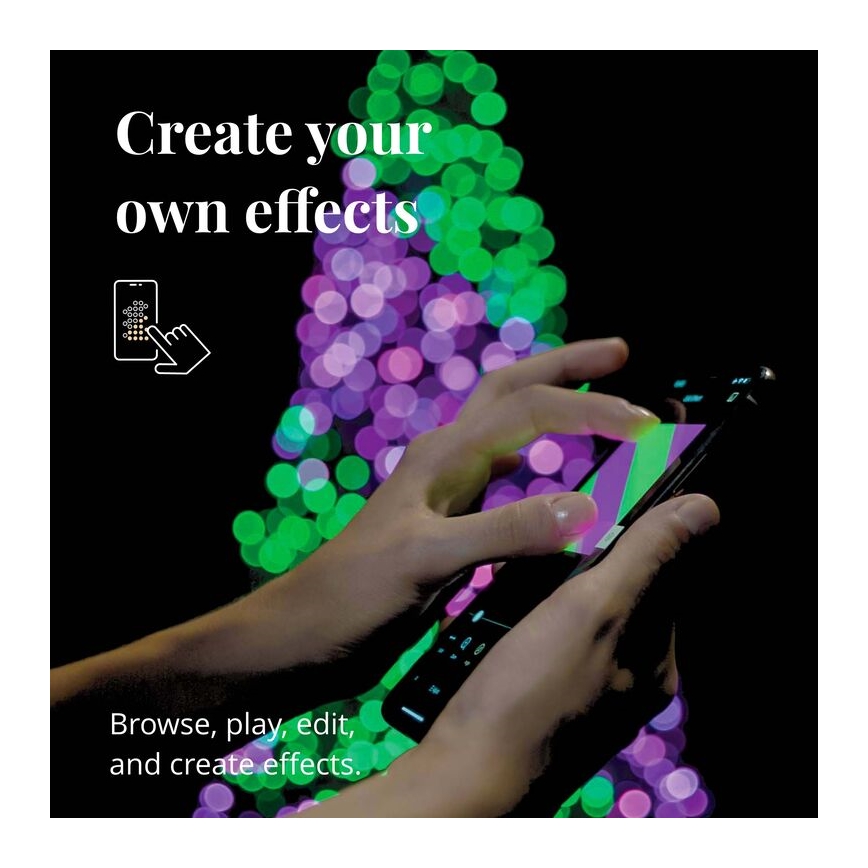 Instalație LED RGB de Crăciun de exterior 250xLED 20 m IP44 Wi-Fi Twinkly TWS250STP-BEU