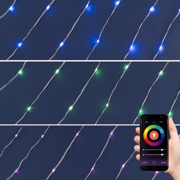 Instalație LED RGB de Crăciun dimabilă 200xLED/29 de funcții 20,4m