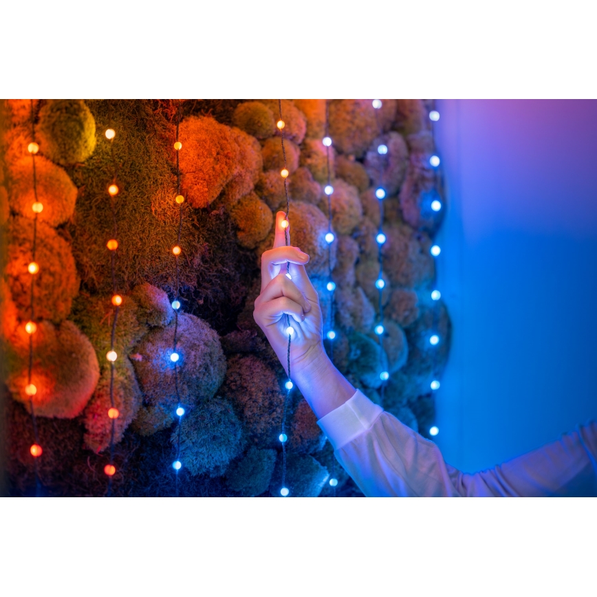 Instalație LED RGB dimabilă de Crăciun Twinkly CANDIES 100xLED 8 m USB Wi-Fi