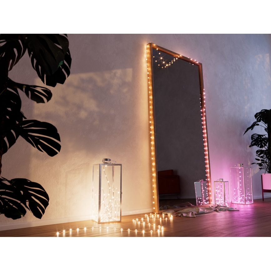 Instalație LED RGB dimabilă de Crăciun Twinkly CANDIES 100xLED 8 m USB Wi-Fi