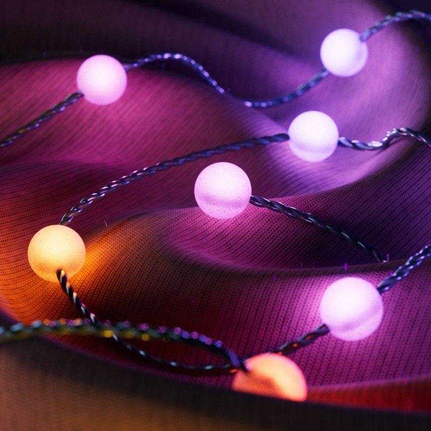 Instalație LED RGB dimabilă de Crăciun Twinkly CANDIES 100xLED 8 m USB Wi-Fi