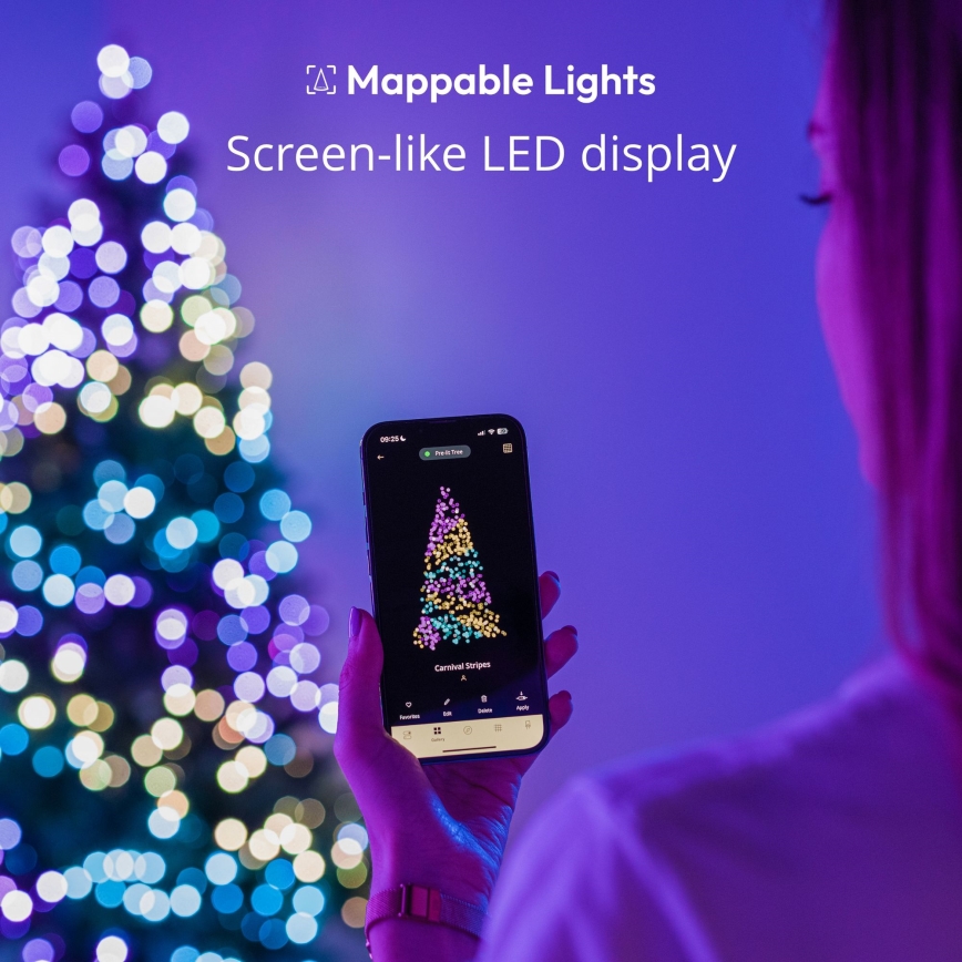 Instalație LED RGB dimabilă de Crăciun Twinkly CANDIES 100xLED 8 m USB Wi-Fi