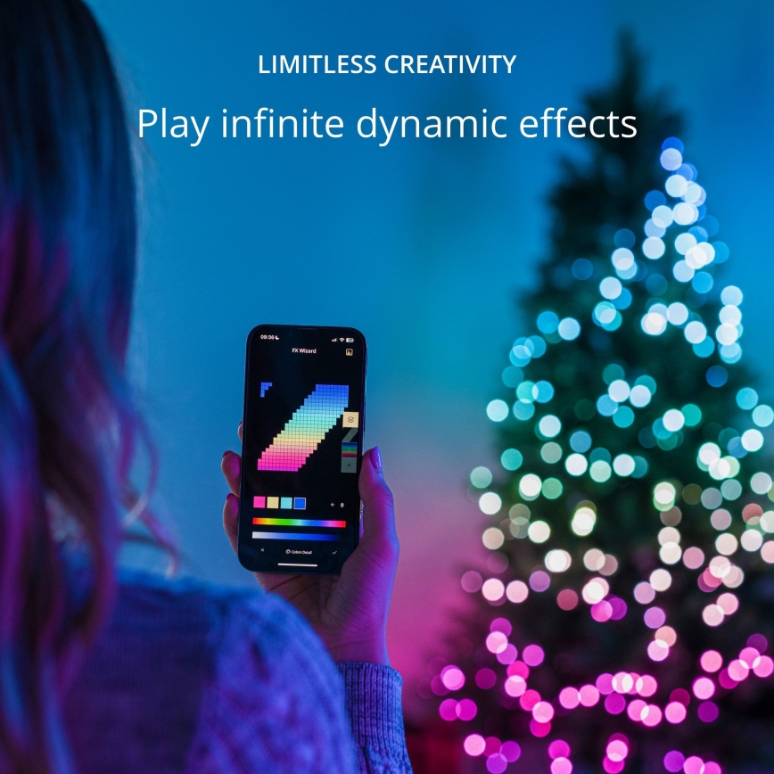 Instalație LED RGB dimabilă de Crăciun Twinkly CANDIES 100xLED 8 m USB Wi-Fi