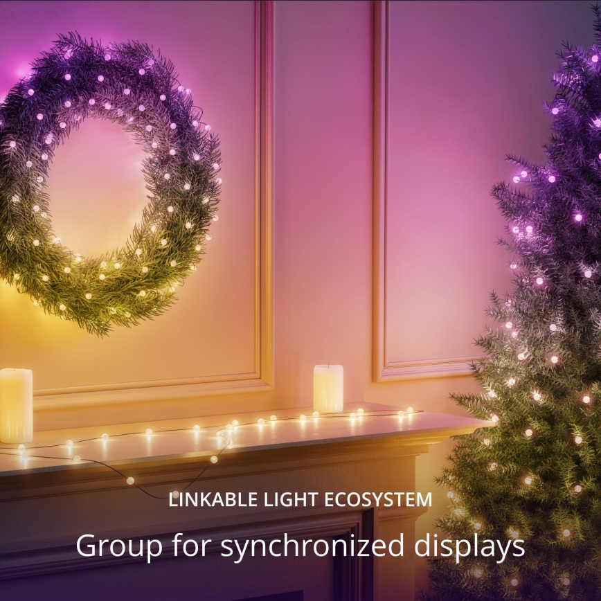 Instalație LED RGB dimabilă de Crăciun Twinkly CANDIES 100xLED 8 m USB Wi-Fi