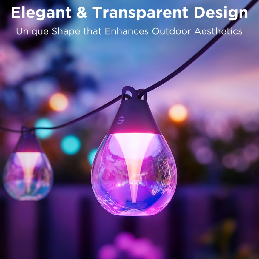 Instalație LED RGBICW decorativă dimabilă de exterior Govee LED/24W/230V IP67 2700-6500K Wi-Fi